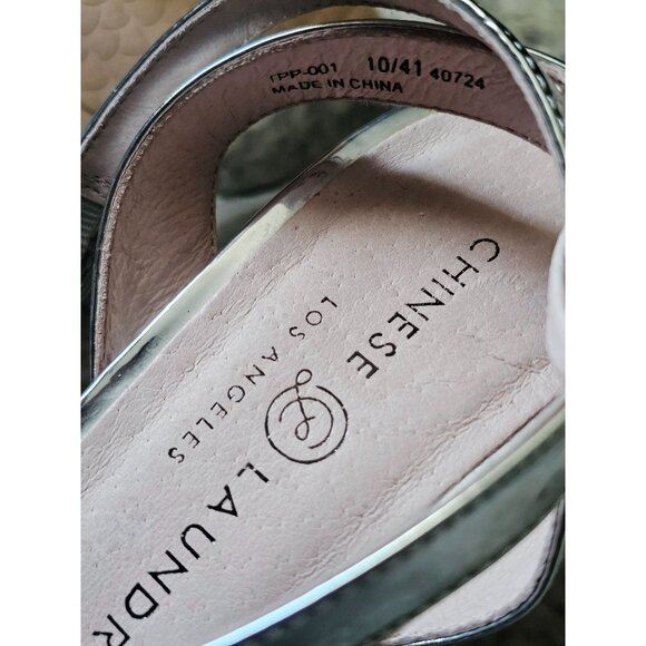 Chinese laundry Teresa patent metallic silver heel 4in size 10 - Picture 6 of 8